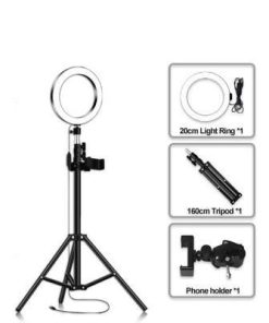 Tripod With Ring Light Mobile Phone Live Selfie Anchor Round LED Fill Light With Stand-TurboTech215