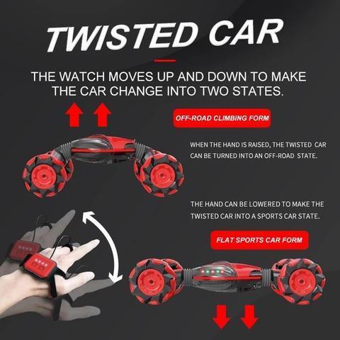 Remote Control Stunt Car Hand Gesture Sensing 4WD Double-Sided Twisting Flip-TurboTech215