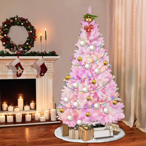 Pink Christmas Pre Lit-With Decoration-TurboTech215