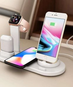 4 in 1 Wireless Charging Dock Charger Stand for iPhone Airpods Apple Watch TurboTech Co 2