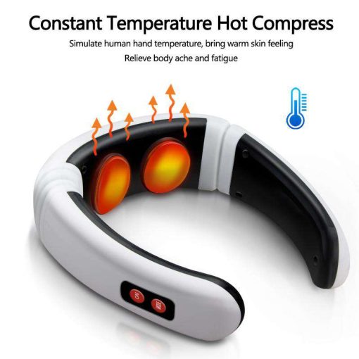 Electric Neck & Back Massager Pulse Infrared Heating Pain Relief Tool-TurboTech215