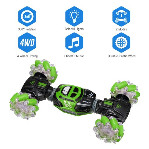 Remote Control Stunt Car Hand Gesture Sensing 4WD Double-Sided Twisting Flip-TurboTech215