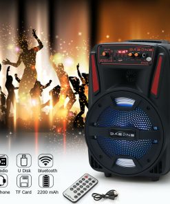 Portable FM Bluetooth Speaker Sound System Dj Party Tailgate With Remote-TurboTech215