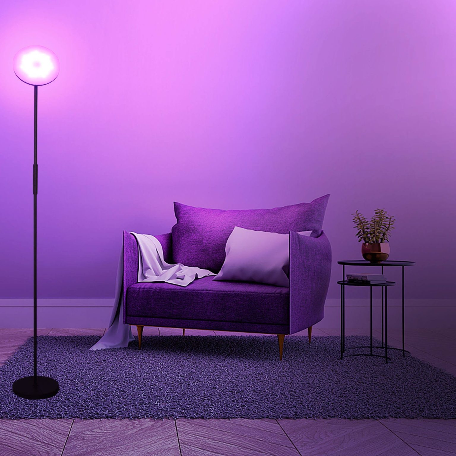 Smart LED Floor Lamp Standing Light RGB App/Voice Control for Alexa Google Home Smart Lighting-TurboTech215