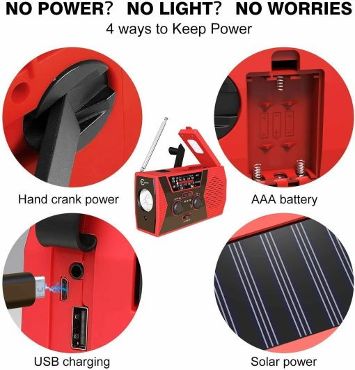 3-In-1 Emergency LED Radio Solar Hand Crank AM FM Flashlight Phone Charger Emergency Survival Tool-TurboTech.co