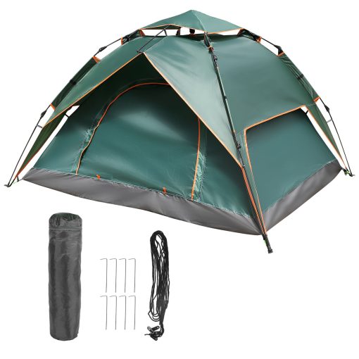 Double Deck Waterproof Pop Up Tent For Hiking Portable Automatic Tent For Camping 4 Person-TurboTech.co