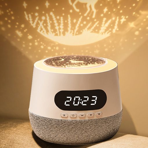 Night Light For Kids Room Bluetooth Speaker Kids Night Light Star Projector With 3.5mm AUX Audio Input LED Clock 6 Sets Of Film For Party Room Decor For Teen Girls Birthday Day Gifts TurboTech Co 7
