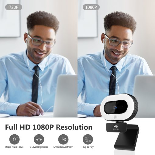 Full HD 1080P Webcam Auto Focus Web Camera For PC Desktop Laptop TurboTech Co 2