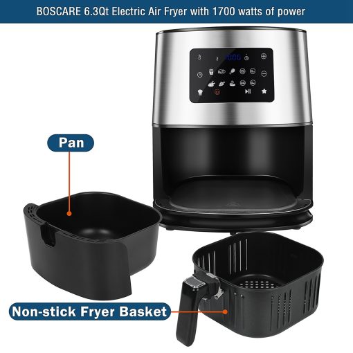 Multi-function Air Fryer Oven Oilless Cooker With 10 Preset LED Touchscreen Detachable Nonstick Basket Kitchen Appliances TurboTech Co 6