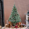 Artificial Christmas Tree 7 Foot Flocked Snow Trees With  Decoration TurboTech Co