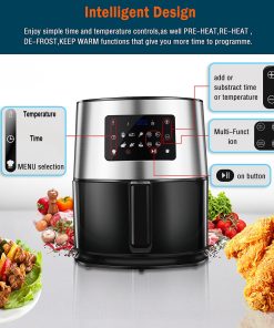 Multi-function Air Fryer Oven Oilless Cooker With 10 Preset LED Touchscreen Detachable Nonstick Basket Kitchen Appliances TurboTech Co