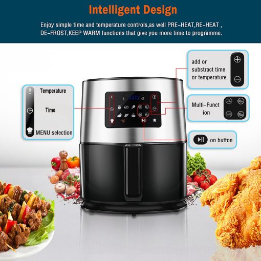 Multi-function Air Fryer Oven Oilless Cooker With 10 Preset LED Touchscreen Detachable Nonstick Basket Kitchen Appliances TurboTech Co