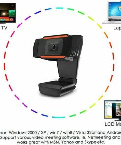 Auto Focusing Webcam HD 720P USB Web Camera Built-in Microphone For PC Mac Computer Laptop