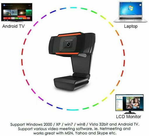 Auto Focusing Webcam HD 720P USB Web Camera Built-in Microphone For PC Mac Computer Laptop TurboTech Co 6