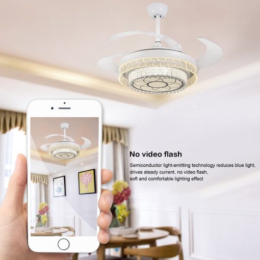 LED Fan Light Acrylic Stealth Restaurant Ceiling Fan Light Energy-saving Silent TurboTech Co 4