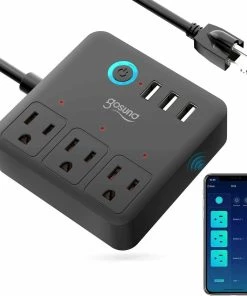 Smart Power Strip Plug 3 USB 3 Charging Port Work With Alexa Google Home-TurboTech.co
