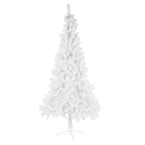 White Artificial Pre-Lit Christmas Tree, 7.5-9ft  Full Tree, With  Metal Stand TurboTech Co 2