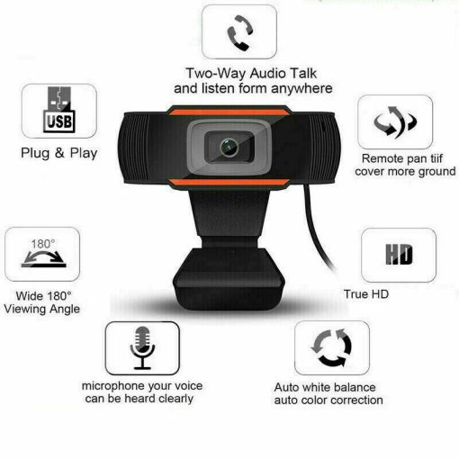 Auto Focusing Webcam HD 720P USB Web Camera Built-in Microphone For PC Mac Computer Laptop TurboTech Co 4