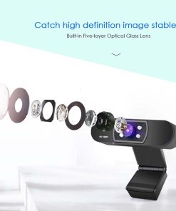 H800 1080P USB 2.0 HD Camera Webcam Clip Web Cam With Microphone For PC Laptop