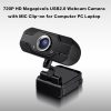 720P HD Megapixels USB2.0 Webcam Camera with MIC Clip-on for Computer PC Laptop TurboTech Co