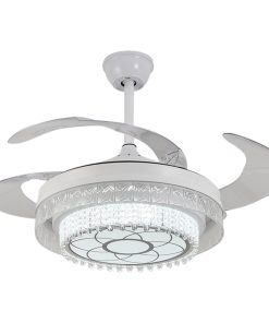 LED Fan Light Acrylic Stealth Restaurant Ceiling Fan Light Energy-saving Silent