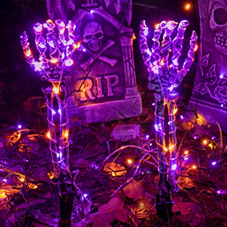 Skeleton Arms with purple and orange string String Lights-TurboTech.co