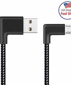 3m 2A USB to Micro USB Weave Style Double Elbow Data Sync TurboTech Co
