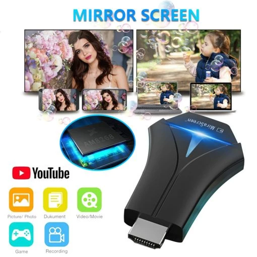 Mirascreen HDMI Mobile Phone Wifi Push Treasure Dongle HD Projector TurboTech Co 2