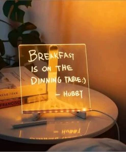 DIY Note Board LED Night Light Creative Message Board Lamp With 7Pens USB  Desk Note Painting Lamp TurboTech Co
