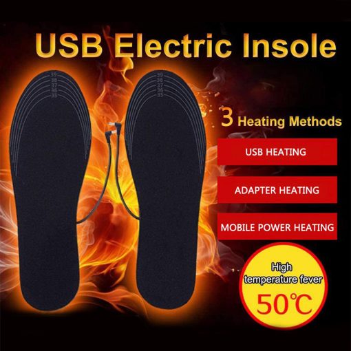 USB Heating Insoles Pad Feet Heated Shoes Heater Can Be Cut Winter Warmers For Boots Sneaker Shoes TurboTech Co 9