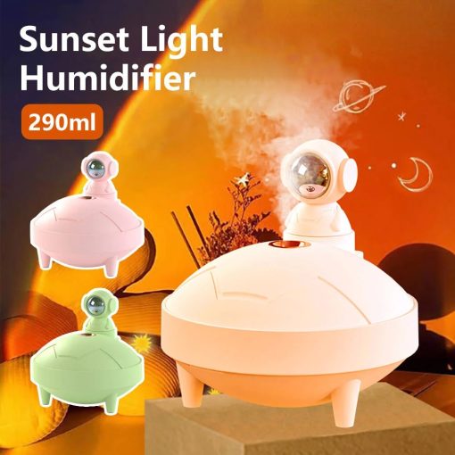 360° Rotating Astronaut Lamp & Humidifier – USB, 2 Spray Modes, Sunset Projector TurboTech Co 3