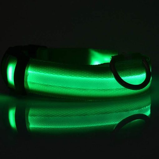 Nylon LED Pet Collar Luminous Night Safety Flashing Glow in Dark Dog Cat Leash Adjustable Pet Supplies TurboTech Co 5