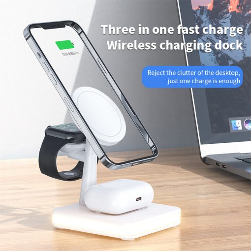 4 In 1 Magnetic Wireless Charger Stand For IPhone 14 13 12 Pro Max Apple Apple 8 7 6 Airpods Fast Charging Dock Station TurboTech Co 4