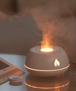 Flame Humidifier Aromatherapy Diffuser 7 Colors Light Home Air Purifier 130ML USB Room Fragrance Essential Oil Diffuser