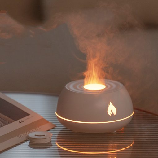 Flame Humidifier Aromatherapy Diffuser 7 Colors Light Home Air Purifier 130ML USB Room Fragrance Essential Oil Diffuser TurboTech Co 9