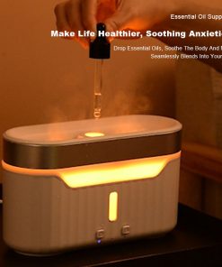 Jellyfish Flame Humidifier Simulation Flame Aromatherapy Humidifier Jellyfish Fog Circle Atmosphere Lamp Night Light