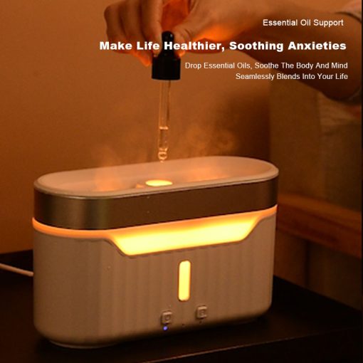 Jellyfish Flame Humidifier Simulation Flame Aromatherapy Humidifier Jellyfish Fog Circle Atmosphere Lamp Night Light TurboTech Co 8