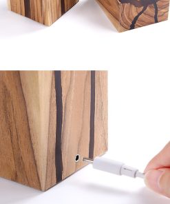 Adjustable Brown LED Desk Lamp with USB - Bedside No Glare Night Light