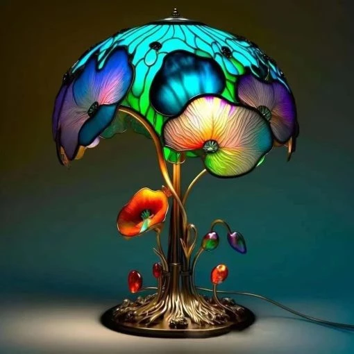 Colored Glass Plant Series Desk Lamp TurboTech Co 4