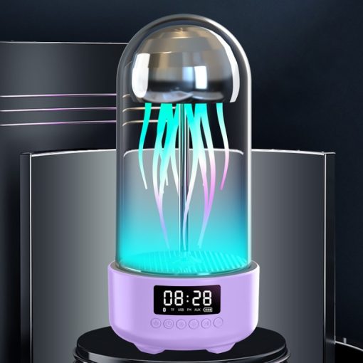 3in1 Colorful Jellyfish Lamp Bluetooth Speaker With Clock Luminous Portable Stereo Breathing Smart Light Decoration TurboTech Co 5