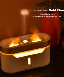 Jellyfish Flame Humidifier Simulation Flame Aromatherapy Humidifier Jellyfish Fog Circle Atmosphere Lamp Night Light