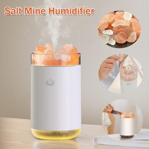 Crystal Salt Stone Humidifier & Diffuser – LED Night Light, Ultrasonic, Aromatherapy Oil TurboTech Co 5