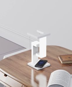 Creative Wireless Charging Station Table Lamp USB Charger Suspension Balance Room Light Floating For Home Bedroom