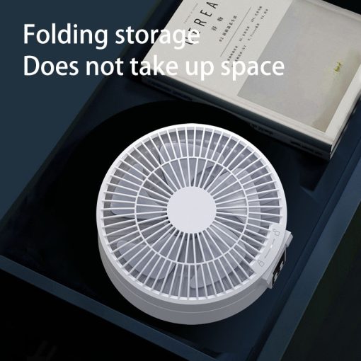 Portable Electric Folding Fan Remote Control Rechargeable Ceiling Usb Night Light Air Cooler Home and Office appliance TurboTech Co 3