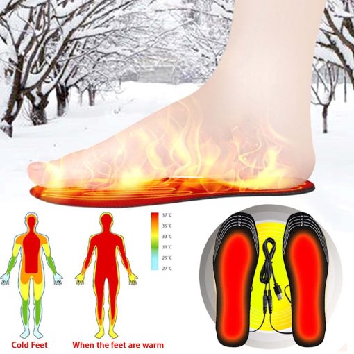 USB Heating Insoles Pad Feet Heated Shoes Heater Can Be Cut Winter Warmers For Boots Sneaker Shoes TurboTech Co