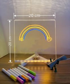 DIY Note Board LED Night Light Creative Message Board Lamp With 7Pens USB Desk Note Painting Lamp