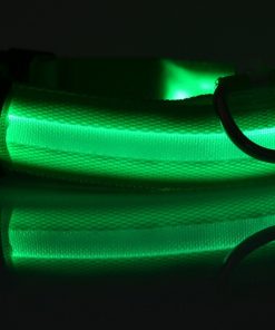 Nylon LED Pet Collar Luminous Night Safety Flashing Glow in Dark Dog Cat Leash Adjustable Pet Supplies