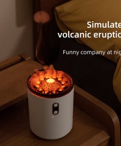 USB Portable Oil Diffuser Volcanic Flame Aroma Jellyfish Air Humidifier Night Light Lamp Fragrance