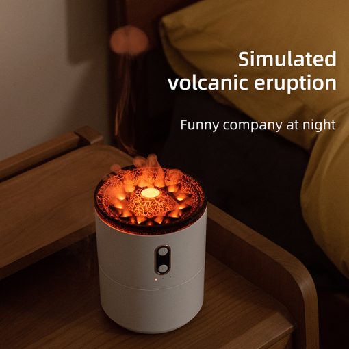 USB Portable Oil Diffuser Volcanic Flame Aroma Jellyfish Air Humidifier Night Light Lamp Fragrance TurboTech Co 6