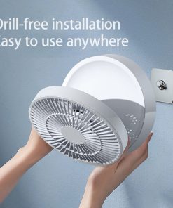 Portable Electric Folding Fan Remote Control Rechargeable Ceiling Usb Night Light Air Cooler Home and Office appliance